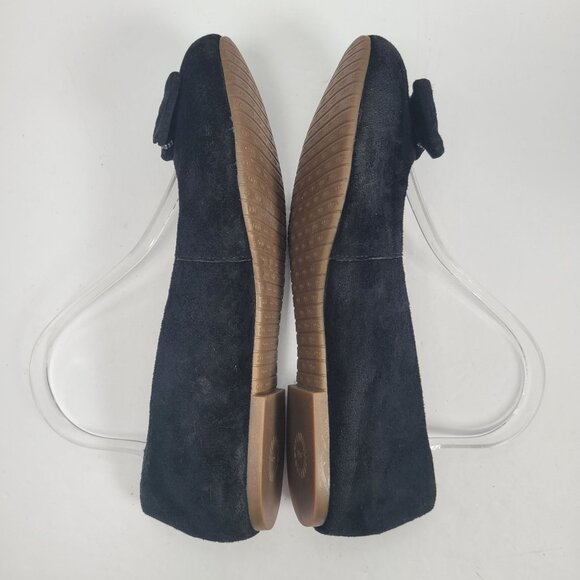 UGG Women's Black Suede Bow Flats S/N 1007667 US Size 8 - Picture 6 of 8